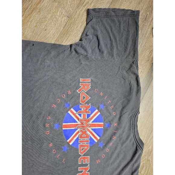 Iron Maiden Vintage 90s UK Shirt Alice Cooper Metallica Megadeth Sabbath Ozzy XL - Picture 6 of 11